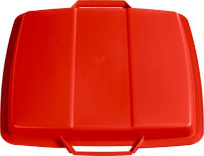 Deckel für Abfallbehälter 90 Liter, rot