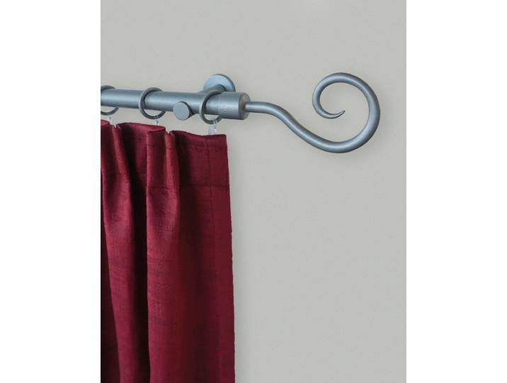 Gardinenstange GARESA Ulli Gr. 3, silber (silberfarben), L:200cm, Gardinenstangen, Gardinenstange, Fixlänge 120, 160, 200 cm, mit Ringe und Haken