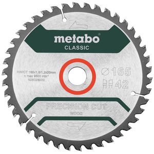 Metabo Kreissägeblatt Precision Cut Wood Classic, 165 x 20mm, 42 Zähne, für Holz