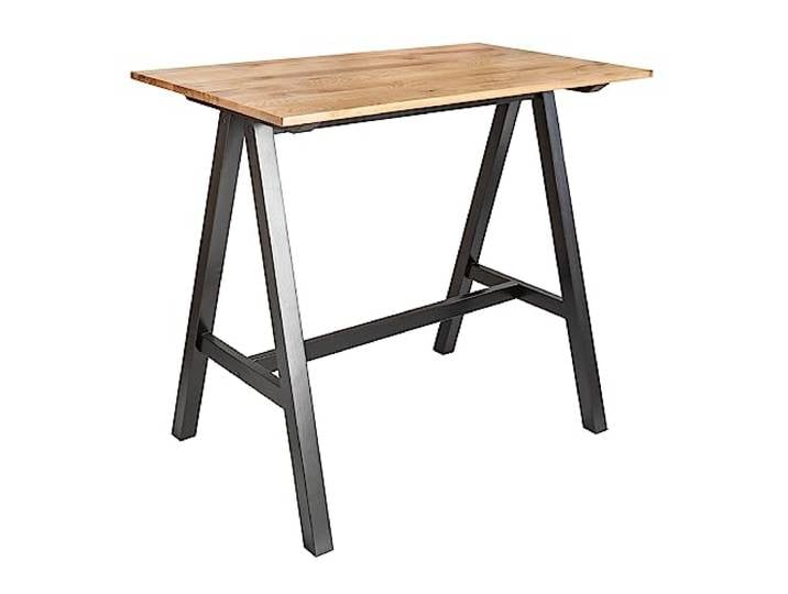 invicta INTERIOR Massiver Bartisch Castle 120cm Wildeiche Natur Industrial Design Bartresen Hausbar Tisch