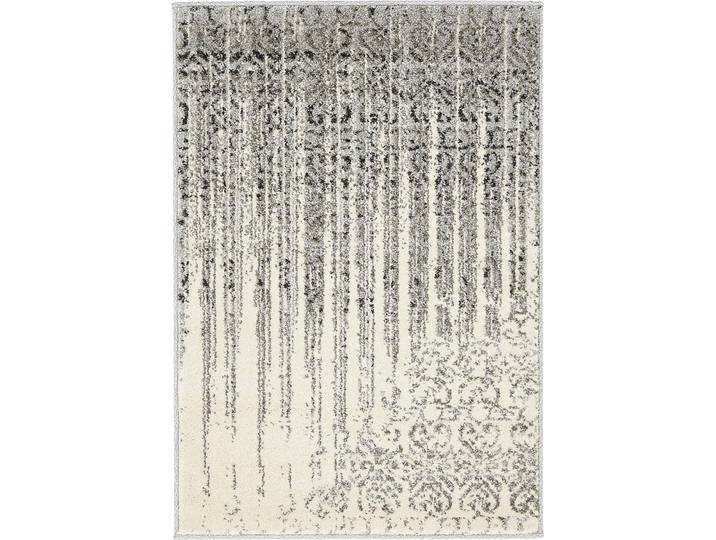 Teppich Good Times, LAGERRÄUMUNG , grau (grau, elfenbeinfarben), B:66cm H:13mm L:91cm, Polypropylen (PP), MYFLAIR MÖBEL & ACCESSOIRES, Teppiche, Teppich, Kurzflor, gewebt, Ornamente, Vintage-Optik