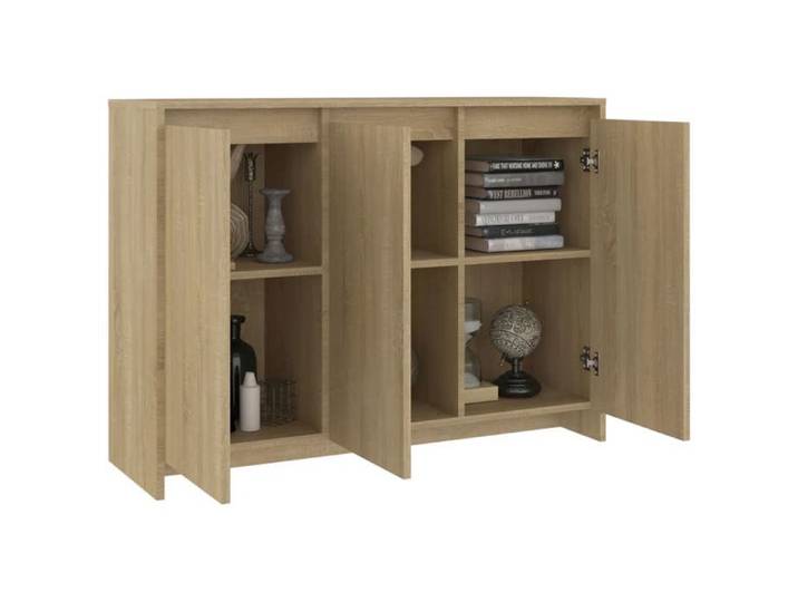 UNIQUE Buffet Commode Meuble de rangement Chêne so Buffet - chêne sonoma - 102x33x75cm - Bois d'ingénierie @3990995 3501jiu88l