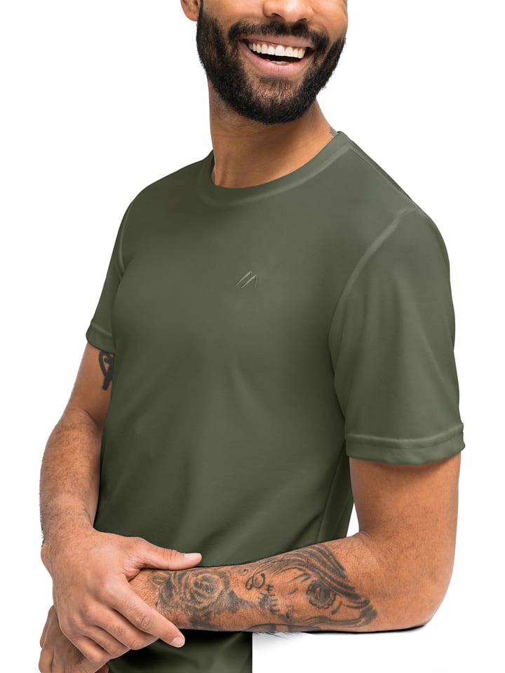 Maier Sports Funktionsshirt "Walter" in Khaki - XXL
