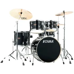 Tama IP50H6W-HBK Imperialstar Drumset 5 teilig  - Hairl ine Black/Chrom HW + MEI... - Schlagzeug