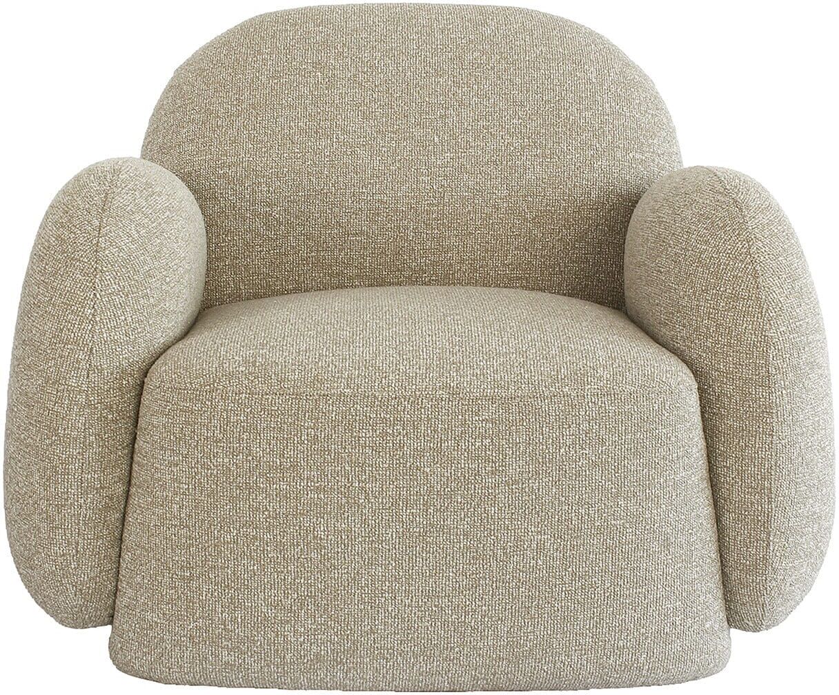 Pax Beige Woven Curved Accent Chair