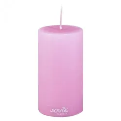 Sovie CANDLES Stumpenkerze in Violett Ø 50 mm x H 100 mm - Brenndauer ca. 28 Std. - Flachkopf Kerze