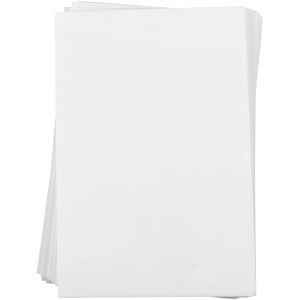 Creativ-Company Schrumpffolie 79089, weiß, 20 x 30 cm, bemalbar, 100 Folien