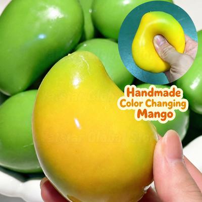 JoyToys Crunchy Mango Squishy Stress Ball ASMR Fidget Toy For Sensory Stress Relief 1 Pc