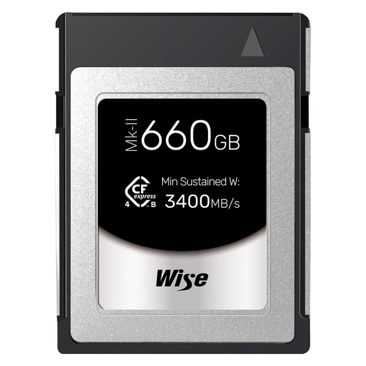 Wise CFexpress 4.0 Type B PRO 660GB MK-II WI-CFX4-B660PM2 (660 GB, CFexpress Typ B) (WI-CFX4-B660PM2)