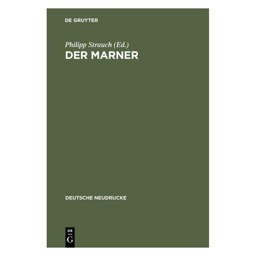 De Gruyter Der Marner (Deutsch, Hardcover, Philipp Strauch) (67759538)