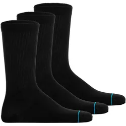 STANCE Unisex Socken 3er Pack - Shelter, Logo, Crew Socken, einfarbig Schwarz / 38-42