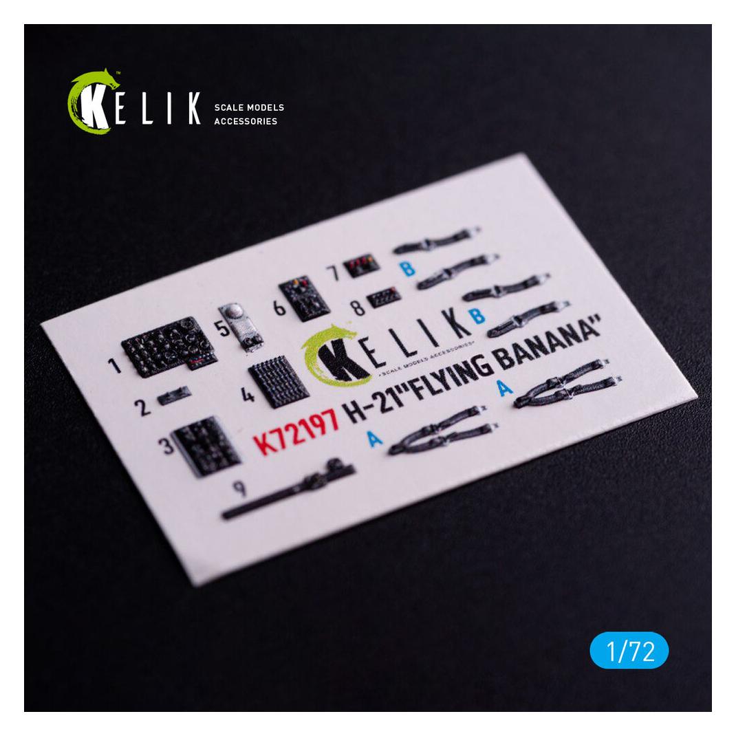 Kelik H-21 Flying Banana - interior 3D decals for Italeri kit (K72197)