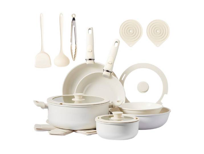 LALAHO Topf-Set 19-teiliges Kochgeschirr-Set, (22-tlg)