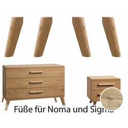 Hasena Factory-Chic Füsse Sima 10 cm / Weiss deckend, lackiert