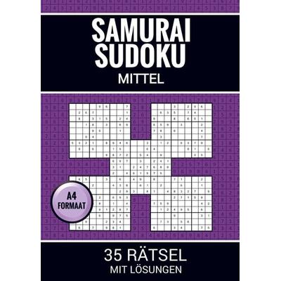 Samurai Sudoku Mittel - 35 Rätsel mit Lösungen, Taschenbuch von Sudoku Puzzlebücher, Bookmundo, 978-94-037-7780-1