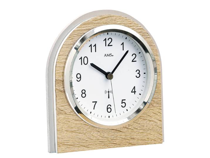 Funk-Uhr Lebu Sonoma Dekor 13 x 13 x 6cm Multicolor/Hellbraun