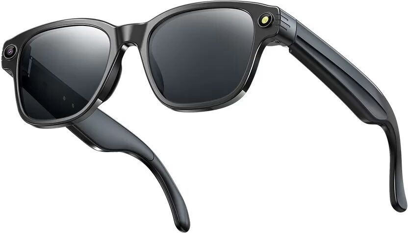 INF Intelligente AI Brille (Schwarz) mit HD-Kamera & Sprachassistent Schwarz