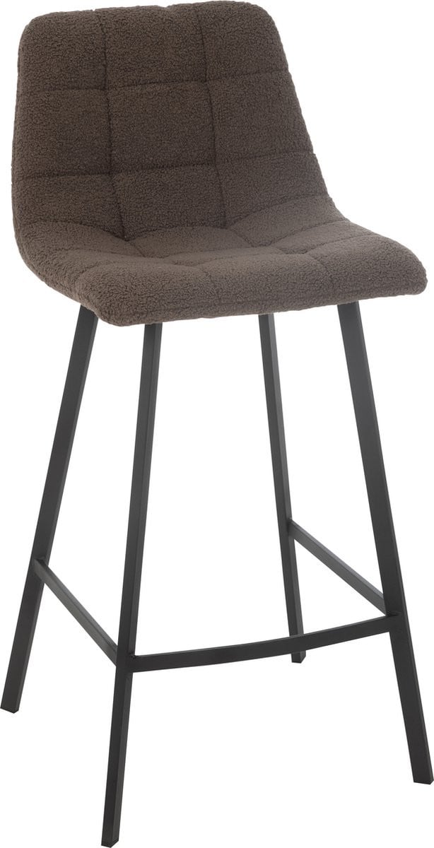 J-Line barstoel Kent bruin metaal en polyester