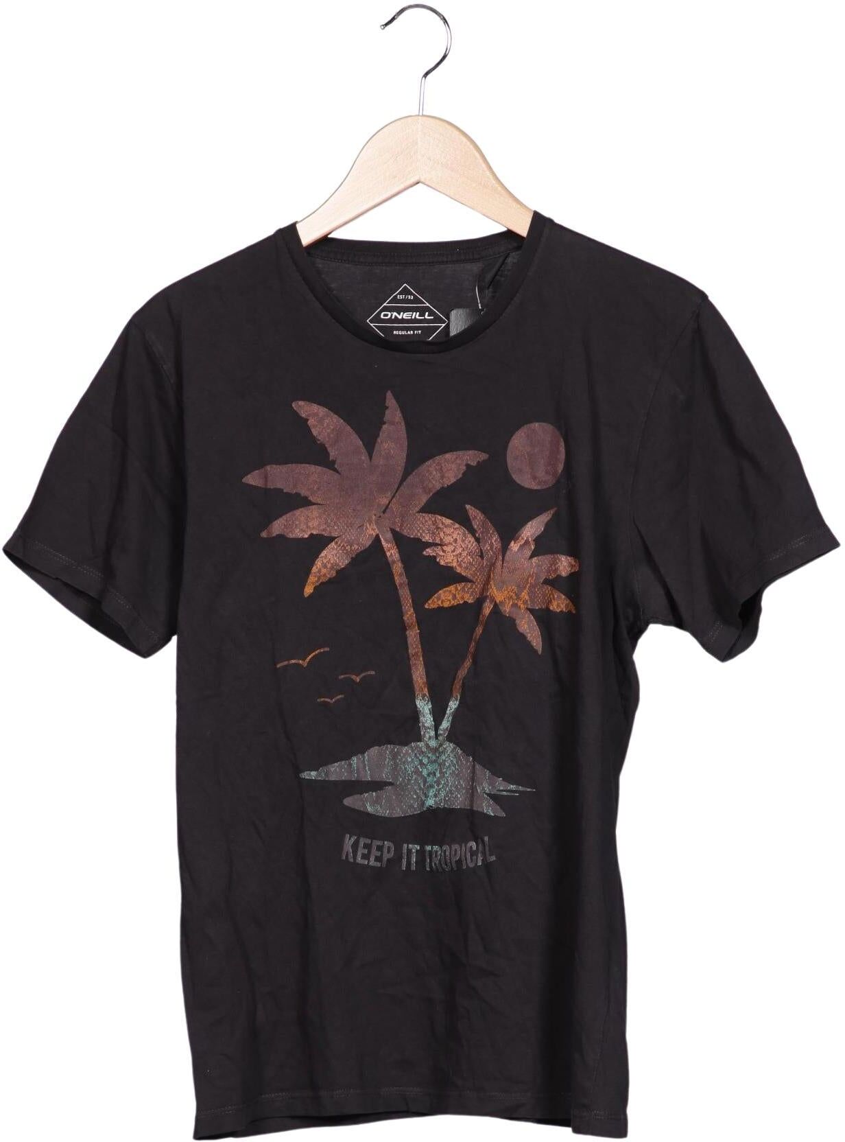 O Neill Herren T-Shirt, Schwarz, Gr. M, Baumwolle - Second Hand