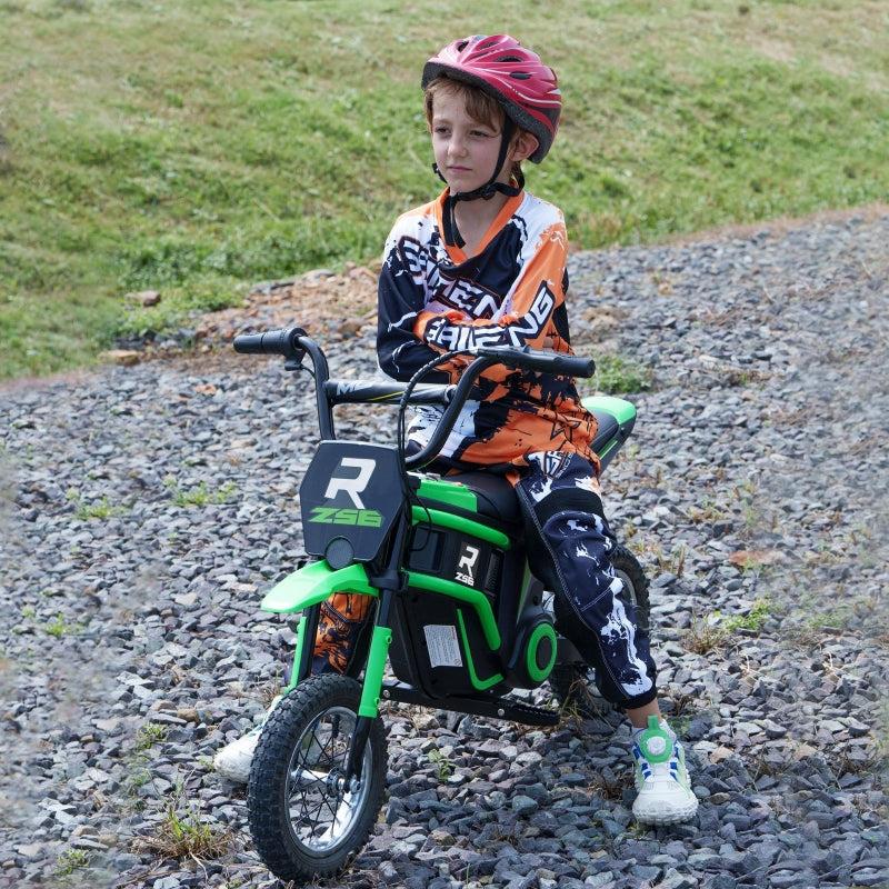 Elektrisches Kindermotorrad 24V für 8-12 Jahre | Farbe: Grün | Abmessungen: 64x119x76,5 cm