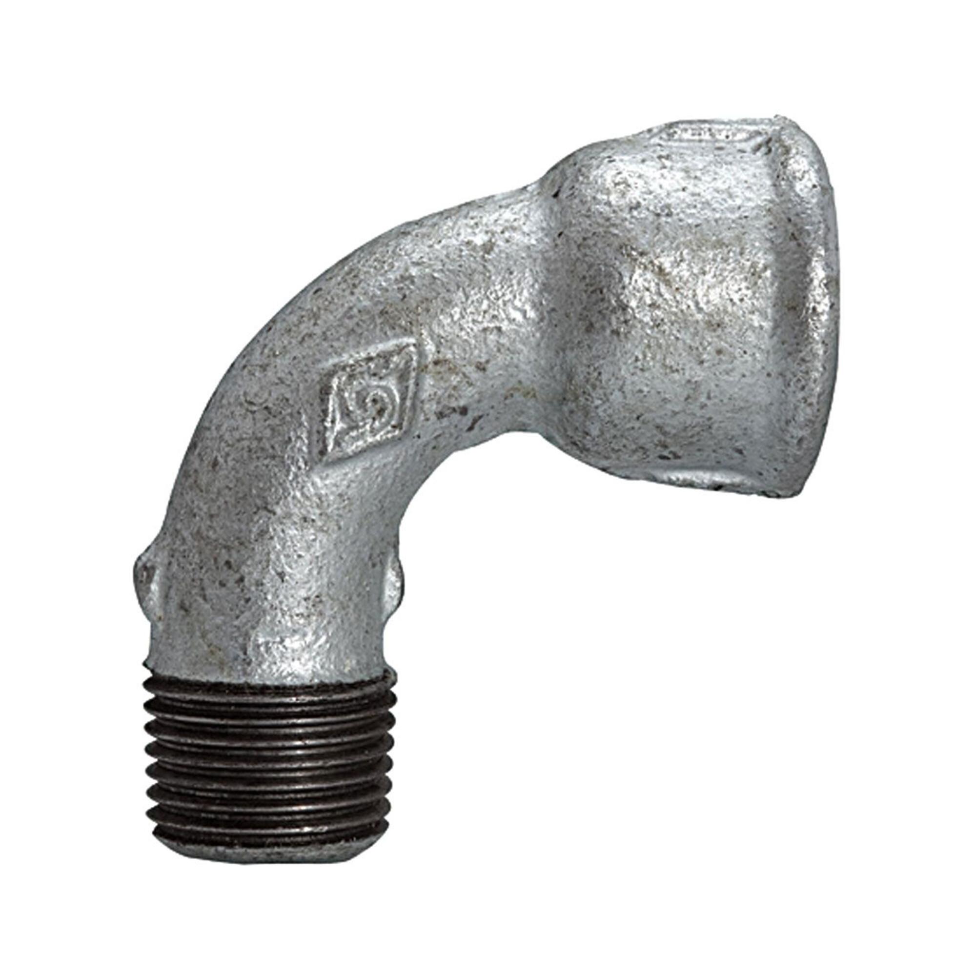 Riegler Bogen 1a, kurz, 90°, IG/AG, Rp/R 1, schwarzer Temperguss (TFB 1A-10)