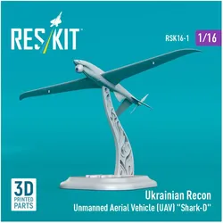 ResKit Ukrainian Recon Unmanned Aerial Vehicle (UAV) Shark-D (3D Printed) (1/16)