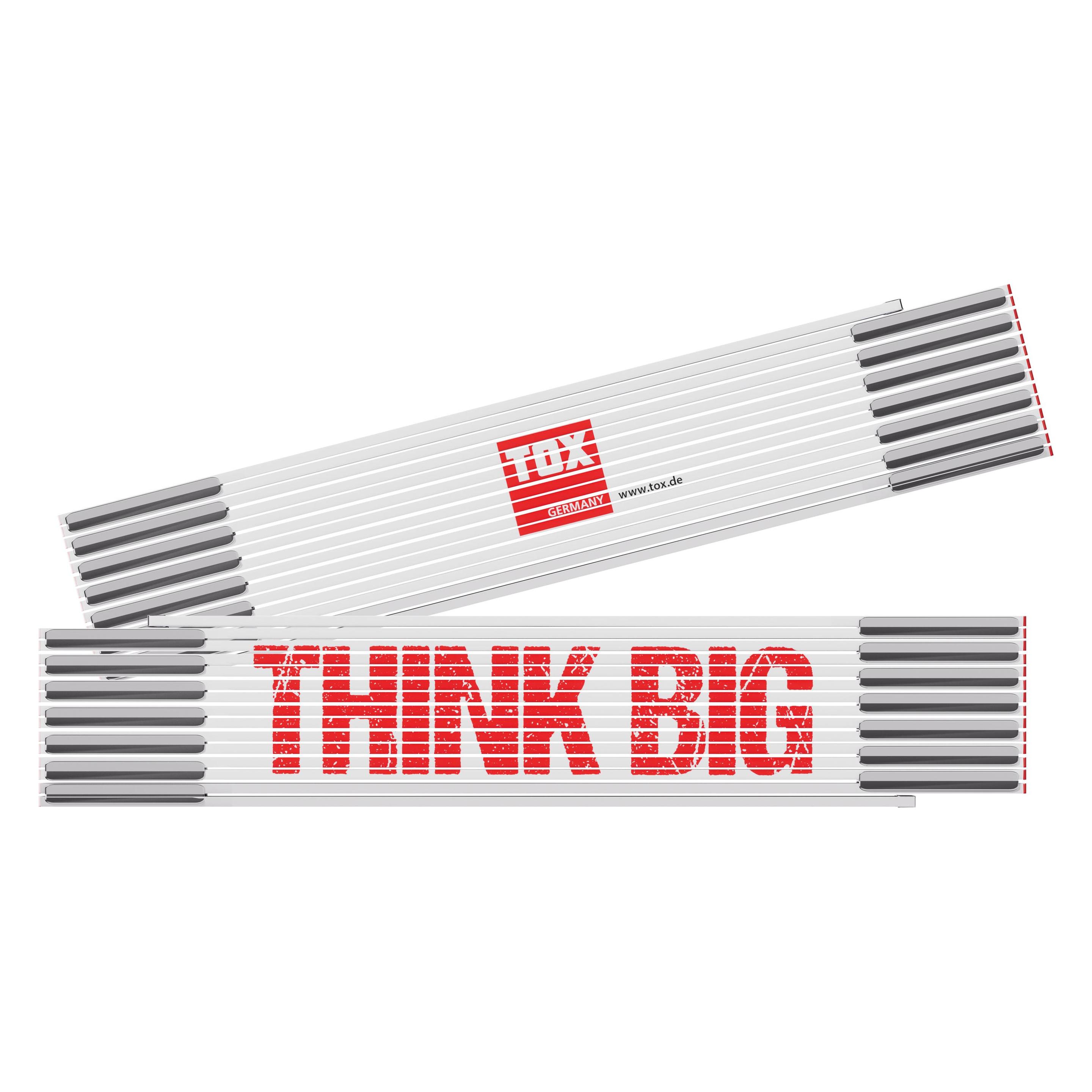 Tox Meterstab 3m "Think Big" - Glasbirkenholz, weiss, Metallbeschläge (3 m) (09969008/T)
