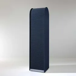 Büroschrank mit Rollo Schwarz