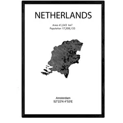 POSTER Länder & Kontinente Holland A3 Rahmenlos