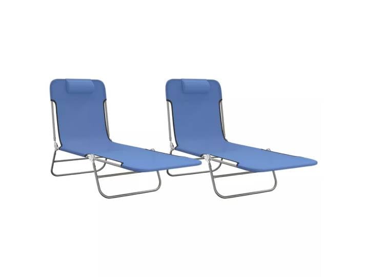VidaXL - Sonnenliege stahl, One Size, Blau