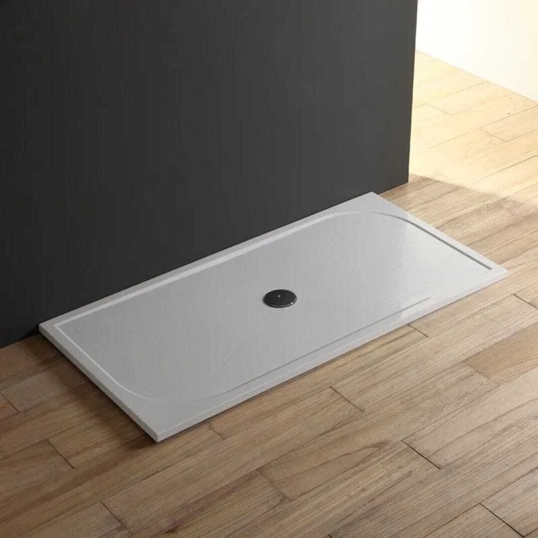 Rutschfeste Duschwanne 70x160 aus rekonstituiertem Marmor | Klio