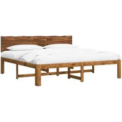 vidaXL, Bett, Bettgestell Holz (200 x 200 cm)