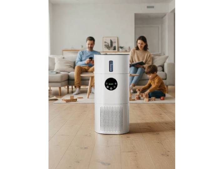Combo purificateur d'air et humidificateur H13 True HEPA 2 en 1, odeur d'animaux/fumée/allerggies, 360 ° Prise d'air silencieuse 25dB, 20~50 ㎡ , Blanc