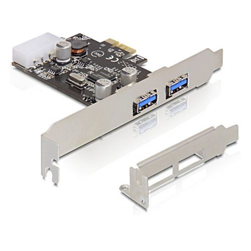 Delock 89243 2 Port PCIe 2.0 x1 inkl. Low Profile Slotblech retail
