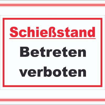 HB-Druck Schießstand Betreten verboten Schild A5 (148x210mm)
