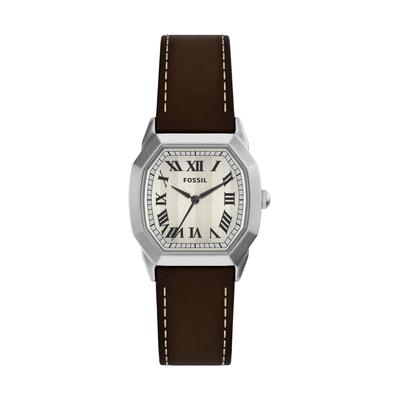 Quarzuhr FOSSIL "Harlow", braun, Armbanduhren, Herren, Quarzuhr, Armbanduhr, Lederarmband, analog