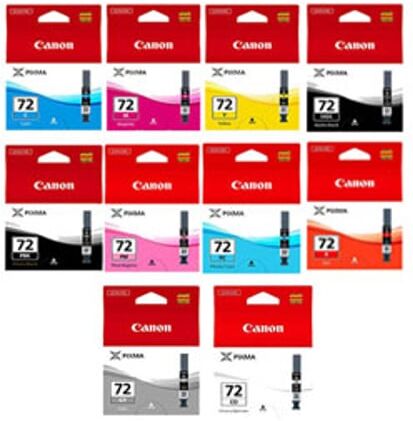 Canon PGI-72 Pack ahorro MBK/C/M/Y/R/PBK/PM/PC/GY/CO