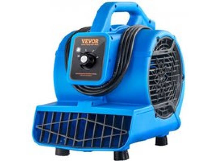 VEVOR Bodengebläse, 1360 U/min, 600 CFM, Luftbeweger zum Trocknen und Kühlen, tragbarer Teppichtrockner-Ventilator mit 4 Blaswinkeln, 3-Gang-Einstellung, für Hausmeister, Haushalt, Sanitär, gewerbliche Nutzung