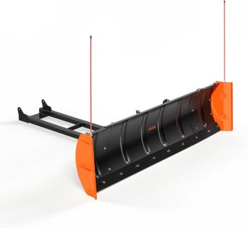 VEVOR Sneeuwploeg voor ATV en UTV met zijvleugels, koolstofstaal, zwart, Breedte: 1092 mm of 1524 mm