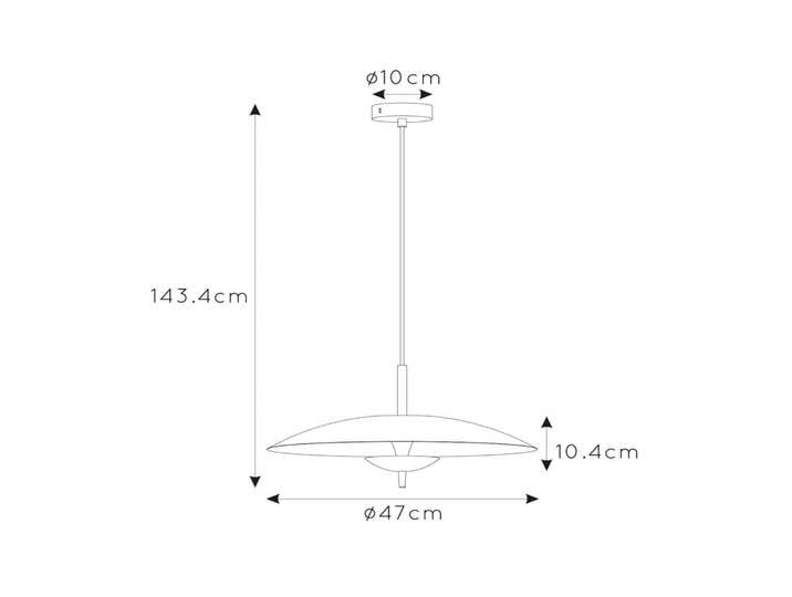 Lucide Hängelampe Vulcan, dimmbar, schwarz, für Wohn- / Esszimmer, Metall