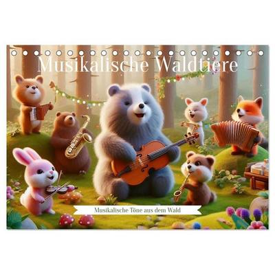 Musikalische Waldtiere (Tischkalender 2027 DIN A5 quer), CALVENDO Monatskalender