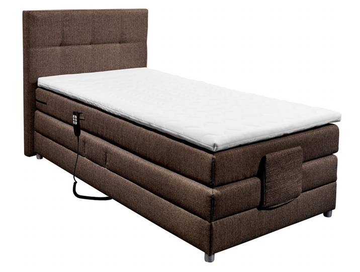 Esposa Boxspringbett MANOLO, mocca, Stoff