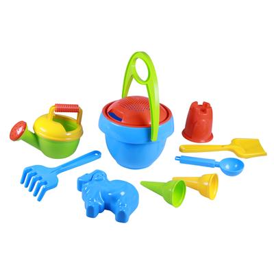 Sandform-Set LENA "Sandset bunt, 10-tlg., Beutel", bunt, Sand-Spielzeug, Kinder, Made in Europe