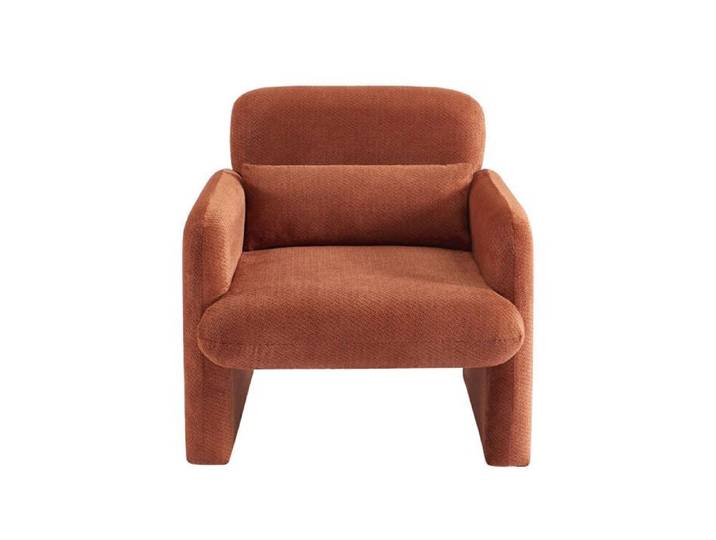 Fauteuil OMA tissu brique - Terracotta