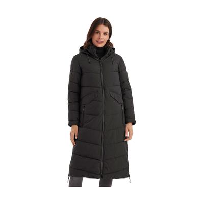 Steppmantel KILLTEC "KOW 62 WMN QLTD CT", Damen, Gr. 36, schwarz, Obermaterial: 100% Polyester.Futter: 100% Polyester.Füllung: 100% Polyester, Mäntel Steppmantel, Wasser- und windabweisender Mantel mit Teddyfell und viel Stauraum