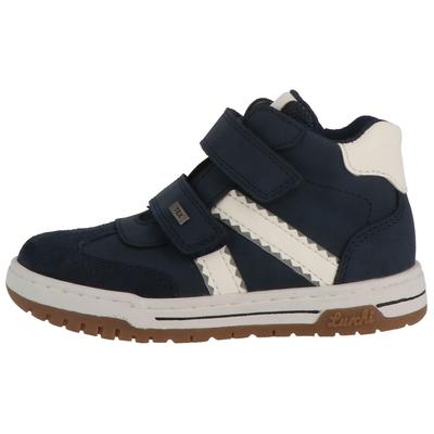 Klettschuh LURCHI "Berny 1-TEX", Kinder, Gr. 33, Synthetik, blau (navy, weiß), Lederimitat, Schuhe Klettschuh, Klettboots mit TEX, Größenschablone zum Download