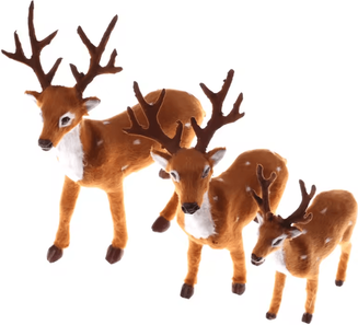Inspire Curations Simulation Plush Reindeer Christmas Decoration Festive Elk Ornament For Holiday Decor 20cm