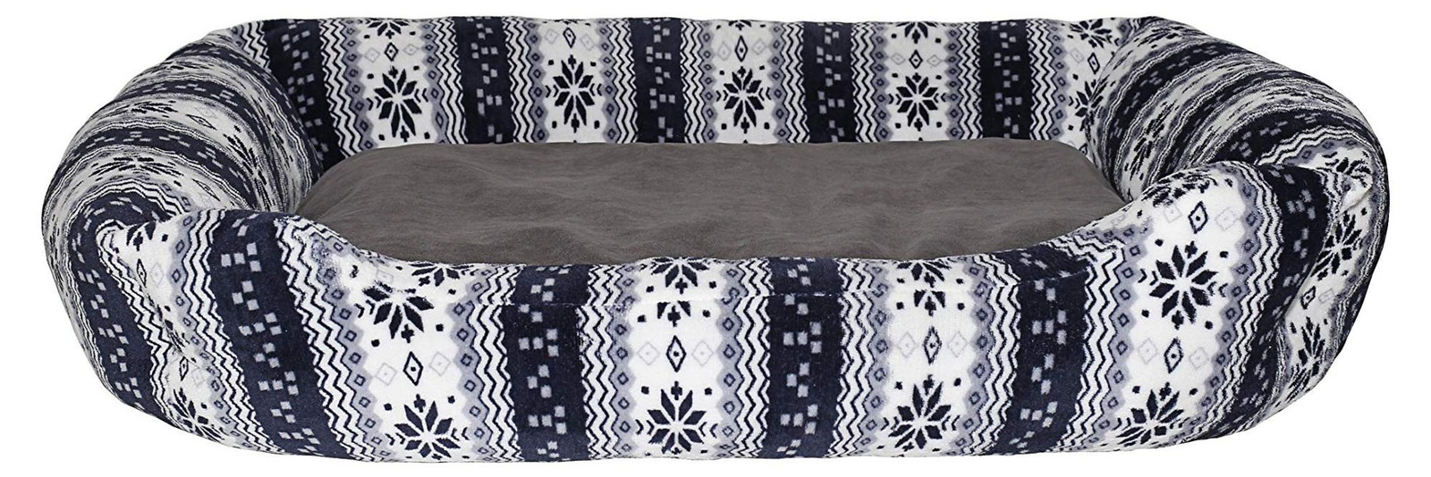 Dog Bed Set met Kussen voor Kleine Rassen in Winterse Stijl