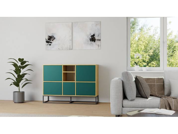 Klassisches Sideboard nach Maß – Wohnkommode mit vielen Optionen Eiche Natur geölt