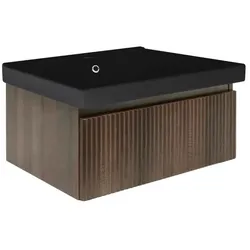 SAT Evolution Waschtisch mit Unterschrank 78x30x45 cm Walnuss matt SATEVO80NAU1MB